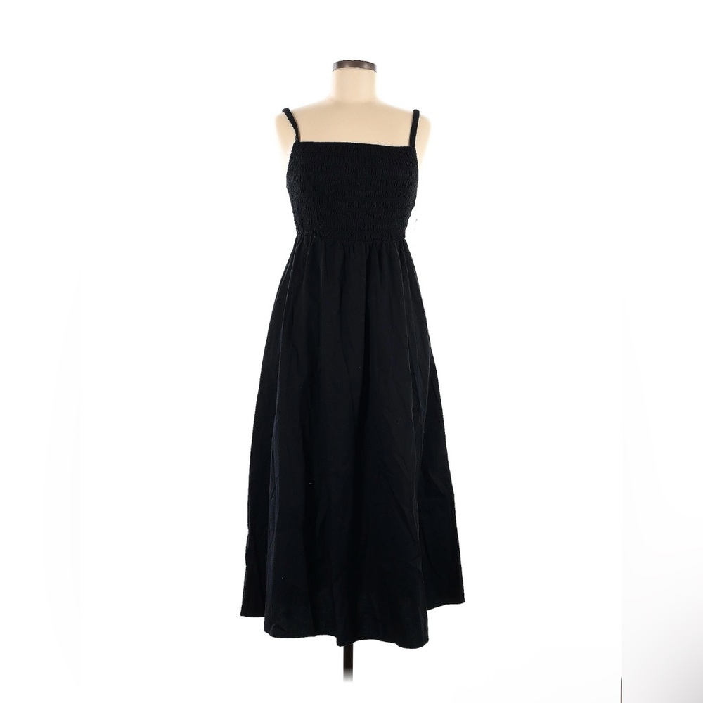 Old Navy Black Maxi Sundress with Smocked Bodice
